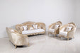 European Furniture - Valentina 4 Piece Luxury Living Room Set in Dark Champagne - 45001-SL2C