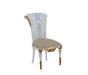 European Furniture - Valentina Side Chair in Beige and Gold -Set of 2 - 51959-SC
