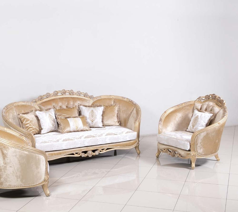 European Furniture - Valentina Luxury Loveseat in Dark Champagne - 45001-L - GreatFurnitureDeal