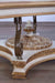 European Furniture - Valentine II Luxury Coffee Table in Beige With Dark Gold Leafs - 45012-CT - GreatFurnitureDeal