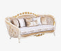 European Furniture - Valentine II 3 Piece Luxury Living Room Set in Beige With Dark Gold Leafs - 45012-SLC - GreatFurnitureDeal