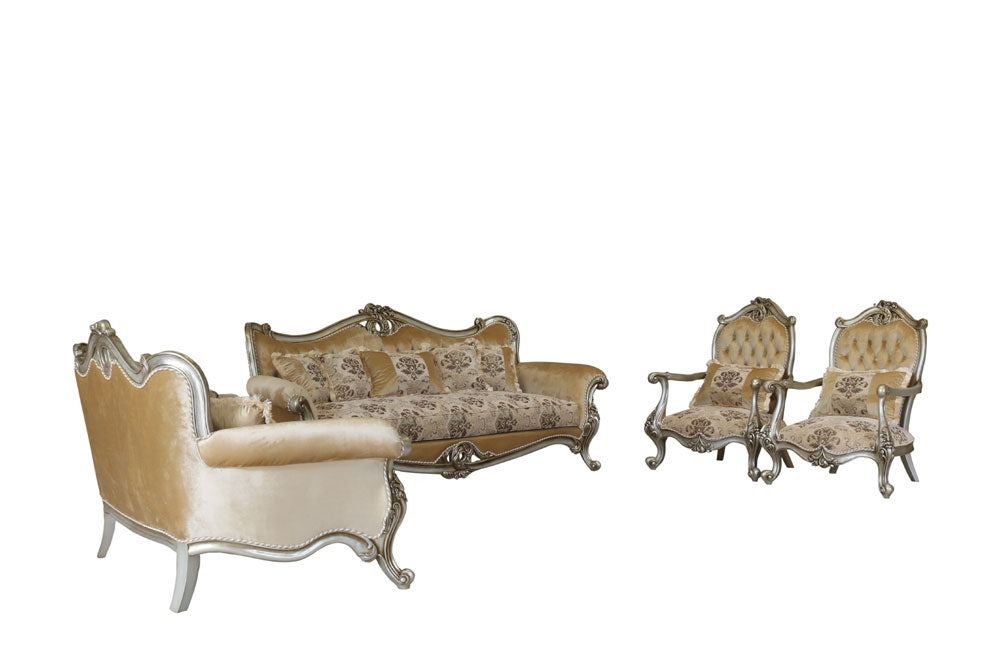 European Furniture - Valeria 4 Piece Luxury Living Room Set - 38066-SL2C