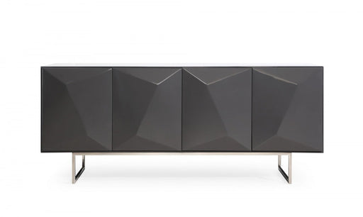 VIG Furniture - Modrest Vanguard - Modern Dark Grey High Gloss Buffet - VGVCG1108-BUF-GRY - GreatFurnitureDeal