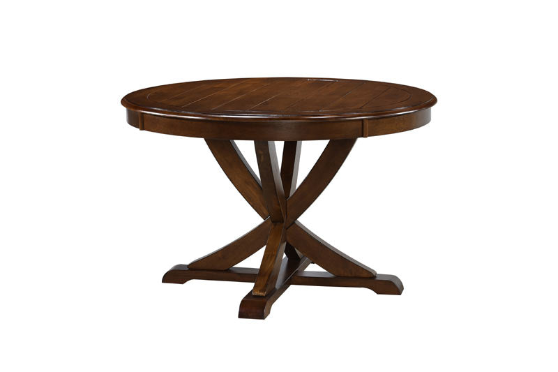 Myco Furniture - Venice 5 Piece Round Dining Table Set in Cherry - VE200-T-5SET - GreatFurnitureDeal
