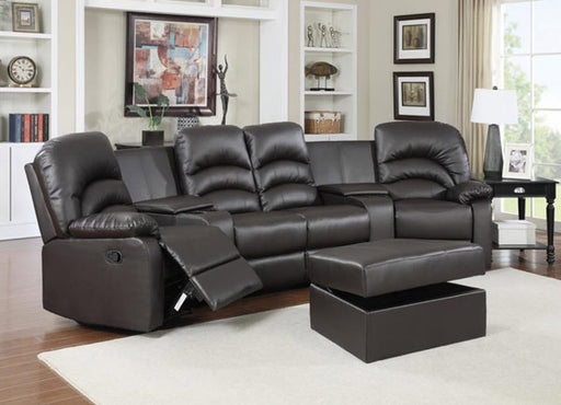Myco Furniture - Ventura 6-Pc Seating Set with Ottoman in Black - VE4001BK