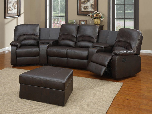 Myco Furniture - Ventura 6-Pc Seating Set with Ottoman in Brown - VE4001BR - GreatFurnitureDeal