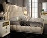 ESF Furniture - Velvet King Bed in Cream - VELVETBEDKS - GreatFurnitureDeal