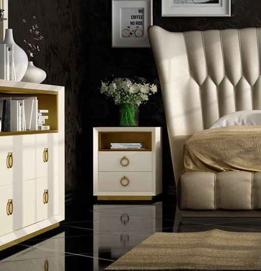 ESF Furniture - Velvet Nightstand in Cream - VELVETNS - GreatFurnitureDeal