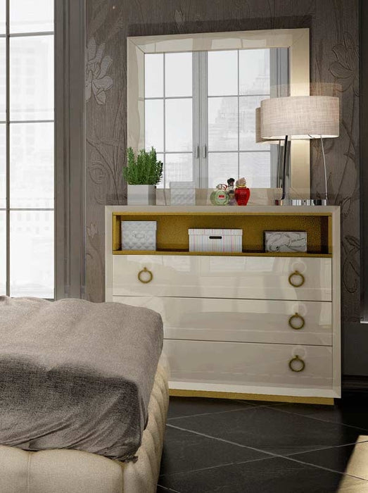 ESF Furniture - Velvet Single Dresser with Mirror in Cream - VELVETSDM GreatFurnitureDeal ESF Furniture - Velvet Single Dresser with Mirror in Cream - VELVETSDM GreatFurnitureDeal