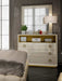 ESF Furniture - Velvet Single Dresser with Mirror in Cream - VELVETSDM - Single Dresser Mirror