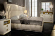 ESF Furniture - Velvet 5 Piece King Bedroom Set in Cream - VELVETEKB-5SET - GreatFurnitureDeal