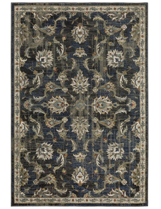 Oriental Weavers - Venice Charcoal/ Blue Area Rug - 4333B