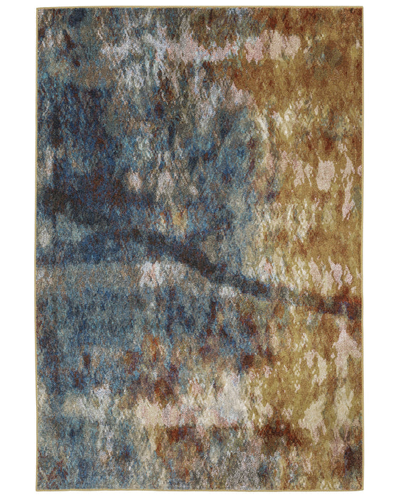 Oriental Weavers - Venice Blue/ Gold Area Rug - 8123X