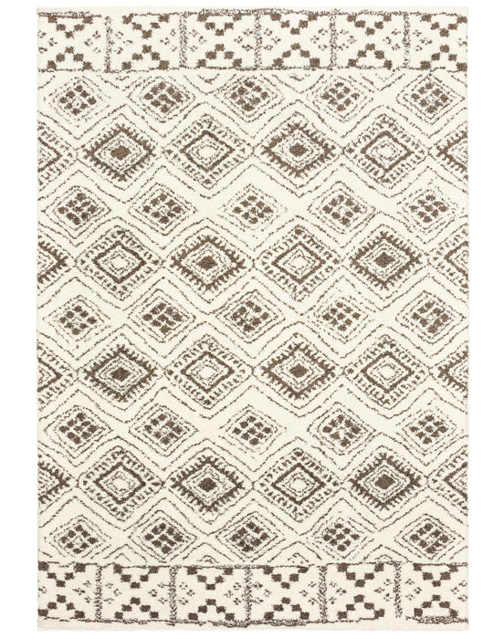 Oriental Weavers - Verona Ivory/ Brown Area Rug - 1330W - GreatFurnitureDeal