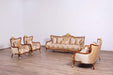European Furniture - Veronica II Luxury Sofa in Antique Walnut and Antique Dark Gold leaf - 47078-S - GreatFurnitureDeal