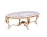 European Furniture - Veronica III 3 Piece Luxury Occasional Table Set in Antique Beige and Antique Dark Gold leaf - 47072-CT-ET - GreatFurnitureDeal