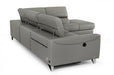 VIG Furniture - Divani Casa Versa - Modern Grey Teco Leather RAF Chaise Sectional w- Recliner - VGKNE9112-GREY2-SECT - GreatFurnitureDeal