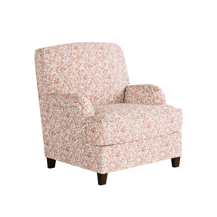 Southern Home Furnishings - Clover Coral Accent Chair - 01-02-C Clover Coral