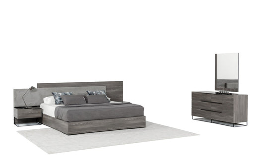VIG Furniture - Nova Domus Enzo Italian Modern Grey Oak & Fabric Bedroom Set - VGACENZO-SET - GreatFurnitureDeal