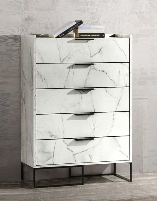 VIG Furniture - Nova Domus Marbella - Italian Modern White Marble Chest - VGACMARBELLA-CHEST - GreatFurnitureDeal