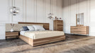VIG Furniture - Nova Domus Matteo Italian Modern Walnut & Fabric Bedroom Set - VGACMATTEO-SET