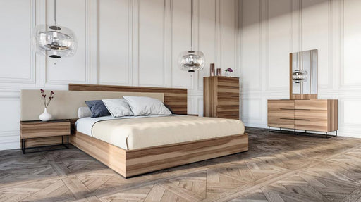 VIG Furniture - Nova Domus Matteo Italian Modern Walnut & Fabric Bedroom Set - VGACMATTEO-SET - GreatFurnitureDeal