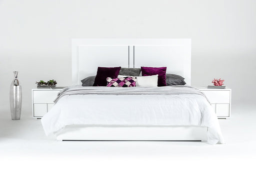 VIG Furniture - Modrest Nicla Italian Modern White Bed - VGACNICLA-BED