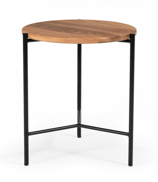 VIG Furniture - Modrest Bacone - Industrial Oak and Black Iron End Table - VGAFFV19-ST1 - GreatFurnitureDeal