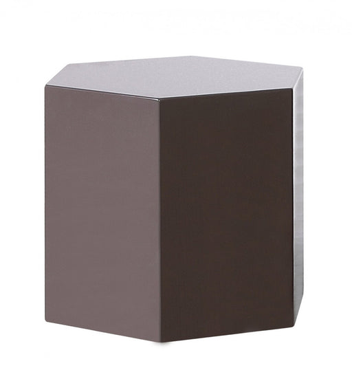 VIG Furniture - Modrest Newmont - Modern Medium Light Grey High Gloss End Table - VGBB-MND-CT34-GRY - GreatFurnitureDeal