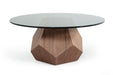 Vig Furniture - Modrest Rackham Modern Walnut & Smoked Glass Coffee Table - VGBBL1602A