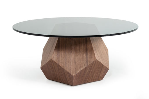 Vig Furniture - Modrest Rackham Modern Walnut & Smoked Glass Coffee Table - VGBBL1602A - GreatFurnitureDeal