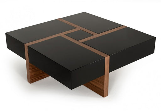 VIG Furniture - Modrest Makai Modern Black & Walnut Coffee Table - VGBBLE624E-BLK