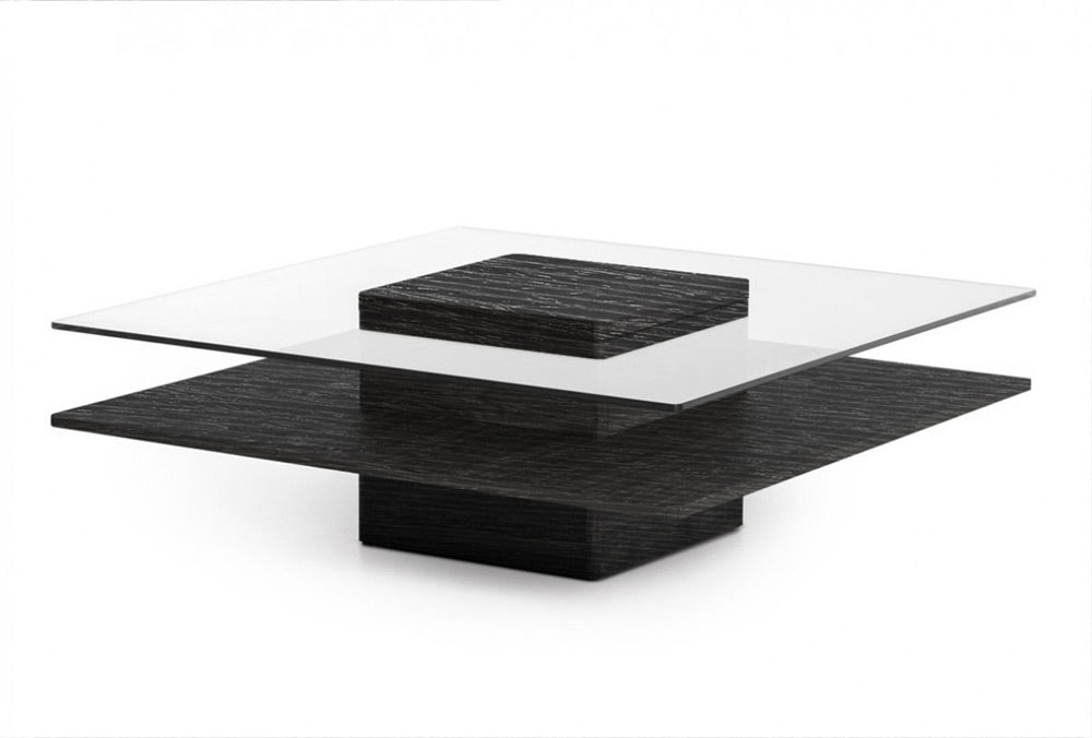 VIG Furniture - Modrest Clarion Modern Grey Elm & Glass Coffee Table - VGBBLE638E-GRY
