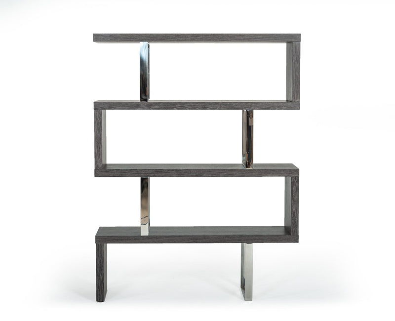 Vig Furniture - Modrest Maze Modern Grey Elm Bookcase - VGBBMD105-GRY