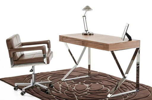 Vig Furniture - Modrest Ferris Modern Walnut Office Desk - VGBBMD153-WAL - GreatFurnitureDeal
