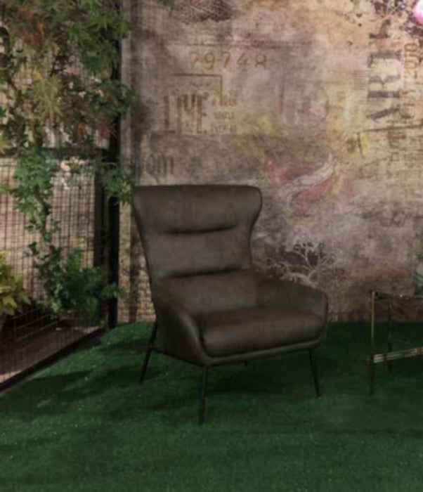 VIG Furniture - Divani Casa Susan Modern Dark Grey Leatherette Lounge Chair - VGBNEC-084-GRY