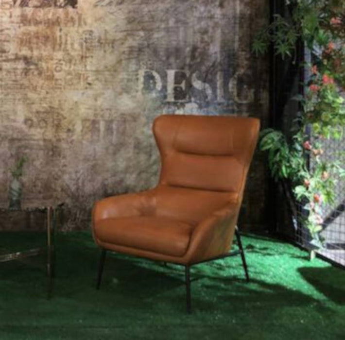 VIG Furniture - Divani Casa Susan Modern Orange Leatherette Lounge Chair - VGBNEC-084-ORG