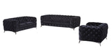 VIG Furniture - Divani Casa Delilah Modern Black Fabric Sofa Set - VGCA1546-BLK