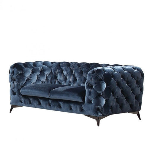 Vig Furniture - Divani Casa Delilah Modern Blue Fabric Loveseat - VGCA1546-BLU-LOVE - GreatFurnitureDeal