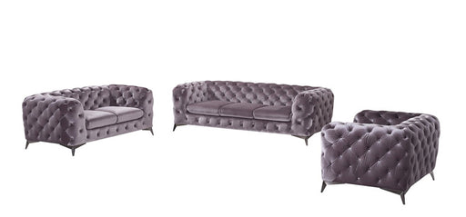 VIG Furniture - Divani Casa Delilah Modern Grey Fabric Sofa Set - VGCA1546-GRY - GreatFurnitureDeal