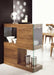 VIG Furniture - Modrest Aura Modern Walnut & Glass Square Cabinet - VGCNCP0602E-WAL