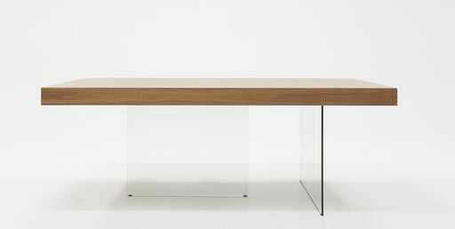 VIG Furniture - Modrest Encino Modern Walnut & Glass Dining Table - VGCNCP1712D-200100-V36F-P2