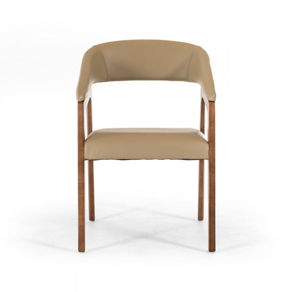 VIG Furniture - Modrest Clive Taupe & Walnut Dining Chair - VGCSCH-1560