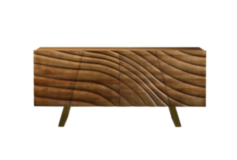 VIG Furniture - Modrest Finley Modern Walnut & Gold Buffet - VGCSSB-16050-GLD - GreatFurnitureDeal