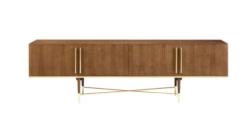 VIG Furniture - Modrest Bernard Mid-Century Modern Walnut & Gold Buffet - VGCSSB-17118