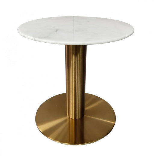 VIG Furniture - Modrest Fairway - Glam White Marble and Brushed Gold End Table - VGEUMC-6931ET - GreatFurnitureDeal