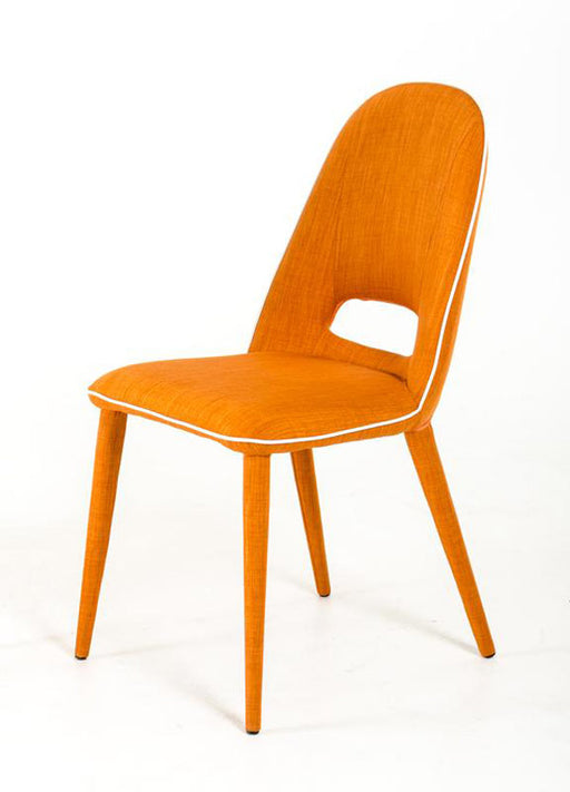 Vig Furniture - Modrest Eugene Modern Orange Fabric Dining Chair (Set of 2) - VGEUMC-8161CH - GreatFurnitureDeal