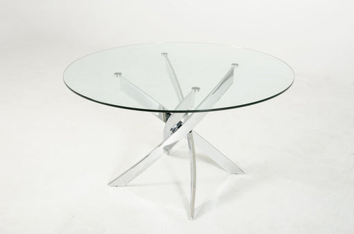Vig Furniture - Modrest Pyrite Modern Round Glass Dining Table - VGEWF2133AA