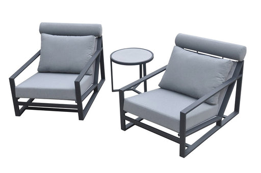 VIG Furniture - Renava Boardwalk Outdoor Grey Lounge Chair Set - VGGES0278-GRY - GreatFurnitureDeal