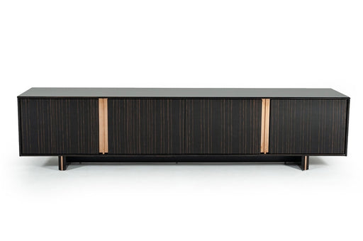 VIG Furniture - Modrest Chadwick Modern Ebony & Rosegold TV Stand - VGHB297F-EBN - GreatFurnitureDeal